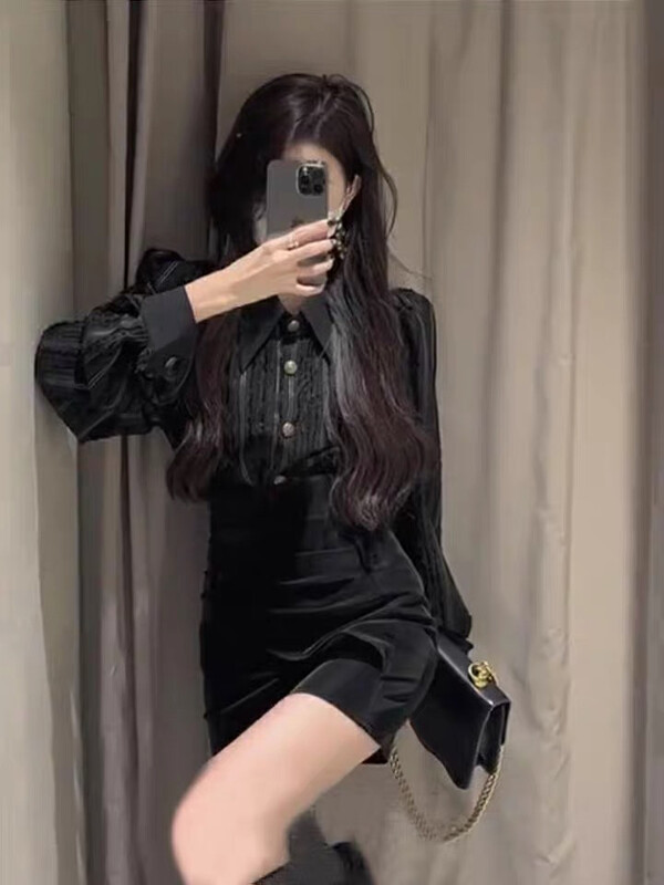 [L.L STUDIO] Temperament bag hip high waist all-match skirt (sell skirt only) 78080# PCZ