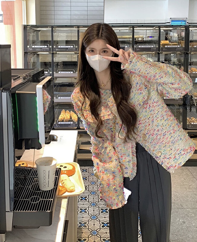 New in autumn!【L.L STUDIO】French style small fragrance woven short coat 78131# PCZ