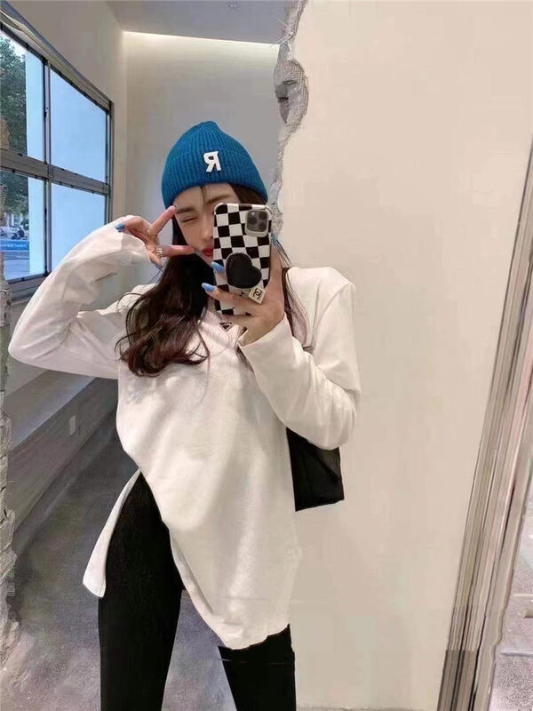 New in autumn! [Yan Zhen] brushed sleeves labeling all-match long-sleeved T-shirt 72211# PCZ