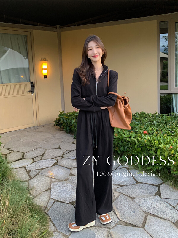 【ZY】Salt collar zipper sweater jacket mopping pants suit ((must be added)) 18167# JHY