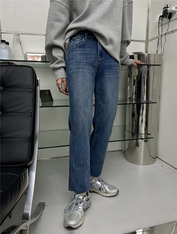New in autumn!【T-PLATFORM】Simple casual slimming jeans W6168# CQW