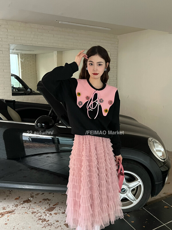 [FEI MAO] New Korean version of the navy style Korean version of the loose plus velvet casual sweater sweater Z-8701
