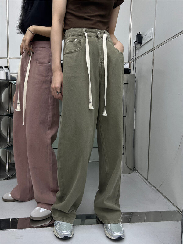 New in autumn!【T-PLATFORM】Korean loose and casual all-match jeans V8872# CQW
