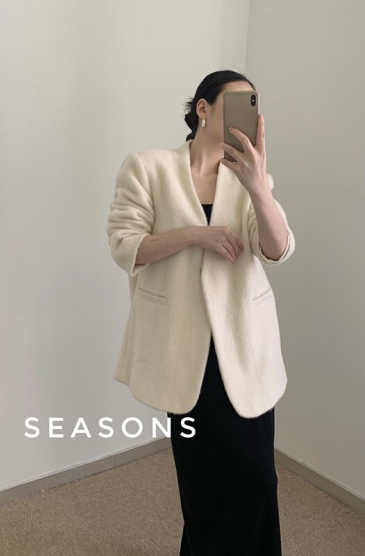 Autumn is new! [SEASONS] Korean loose all-match short jacket (30% wool) 66188# XYJ