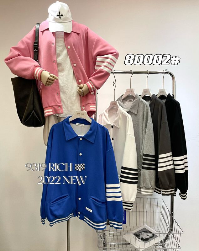 New in autumn! [9319] Versatile loose striped long-sleeved sweater W80002# L