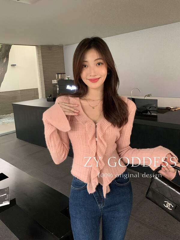 [ZY] Suri wool mohair top luxury fungus edge bandage waist sweater sweater (super main push style) M37