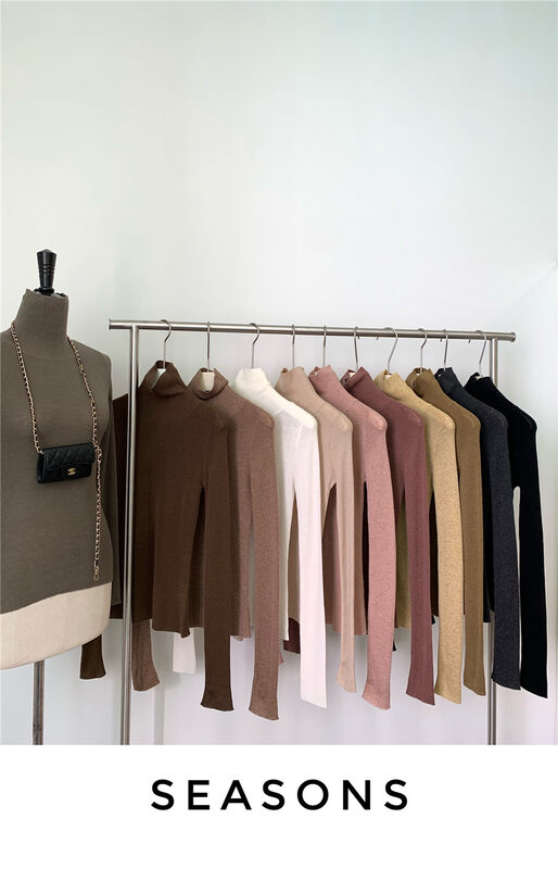 Autumn is new! [SEASONS] Korean version of the simple and versatile bottoming shirt 8875# XYJ