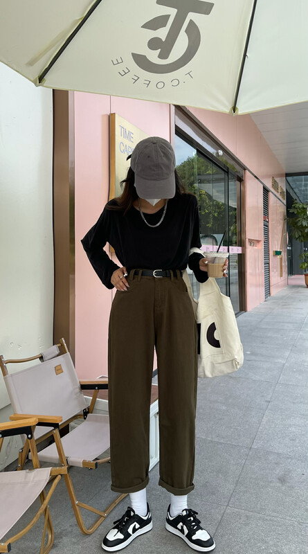 Autumn is new! [En Xier] Korean version of all-match thin jeans (with belt) K3525# FHX
