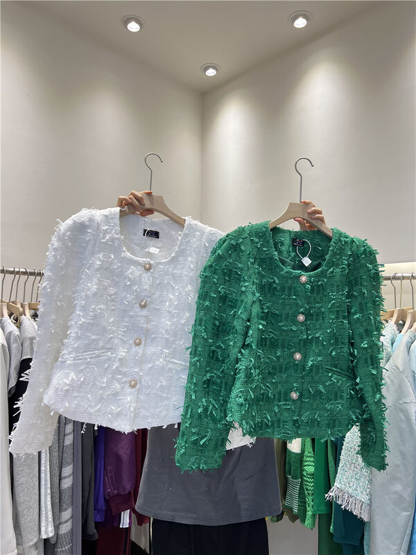 New in autumn! [Yan Zhen] Xiaoxiang style puff sleeve short jacket 73890# PCZ