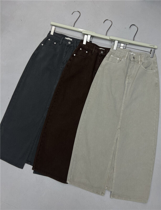 New in winter!【T-PLATFORM】Mid-length solid color all-match fleece skirt 8956# CQW
