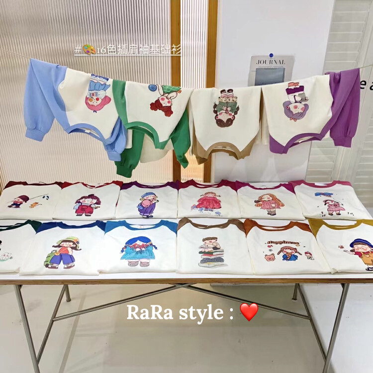 Autumn models are new! The stalls are popular!  【RARA】Cartoon Character Print Loose Sweater 79279# LSL
