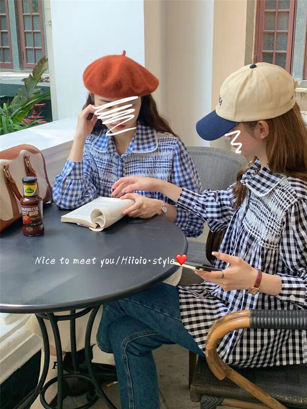 New in autumn! [RARA] Classic retro plaid all-match long-sleeved shirt YS1-603# LSL