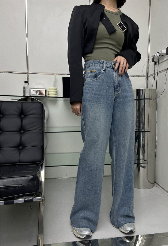 New in autumn!【T-PLATFORM】Simple and casual straight slim jeans V8727# CQW