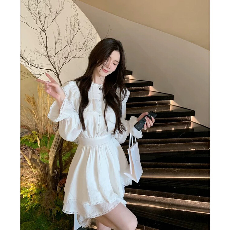 New in autumn!【L.L STUDIO】Sweet design waist dress 78096# PCZ
