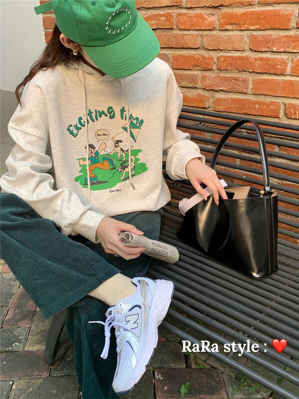 New in autumn! [RARA] hooded printed all-match sweater 30350# LSL