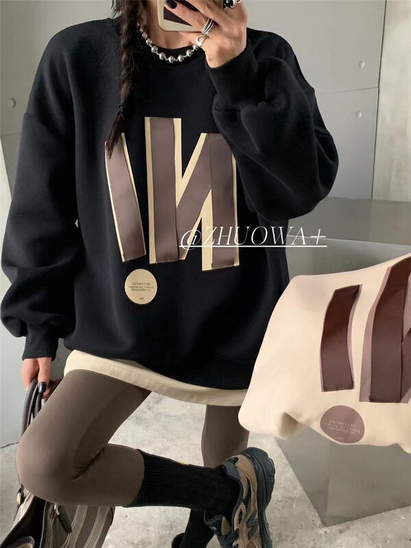 New in winter! [Strictly selected by buyers - Zhuowa] Alphabet Fashion Print Tide Sweater 5731# CL