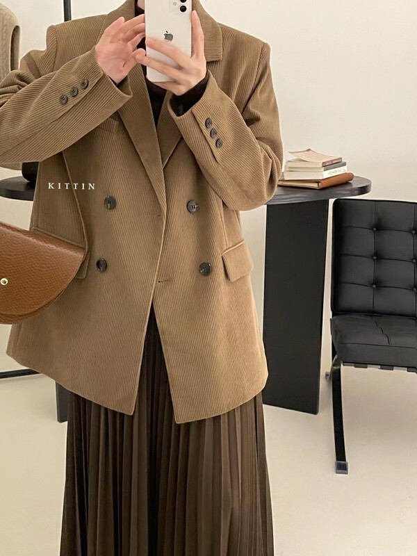 【KITTIN】Simple Korean Corduroy Suit 273# FHX