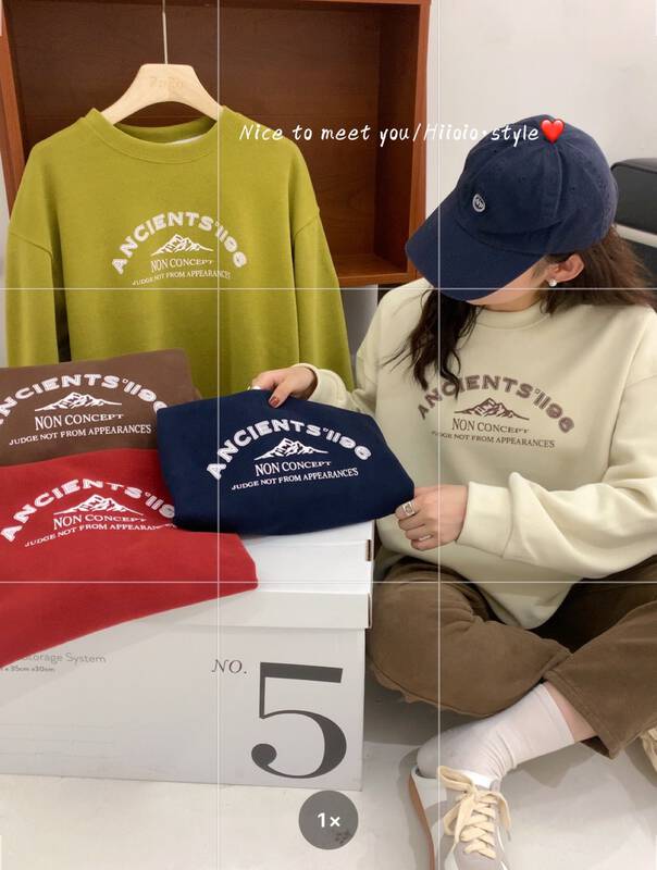 New in winter! [RARA] Round neck letter loose sweater 5653# LSL