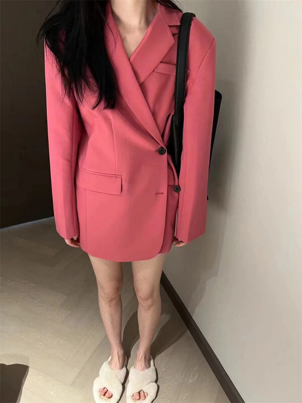 Autumn is new! [Yan Zhen] Loose diagonal button high-quality suit 82351# PCZ