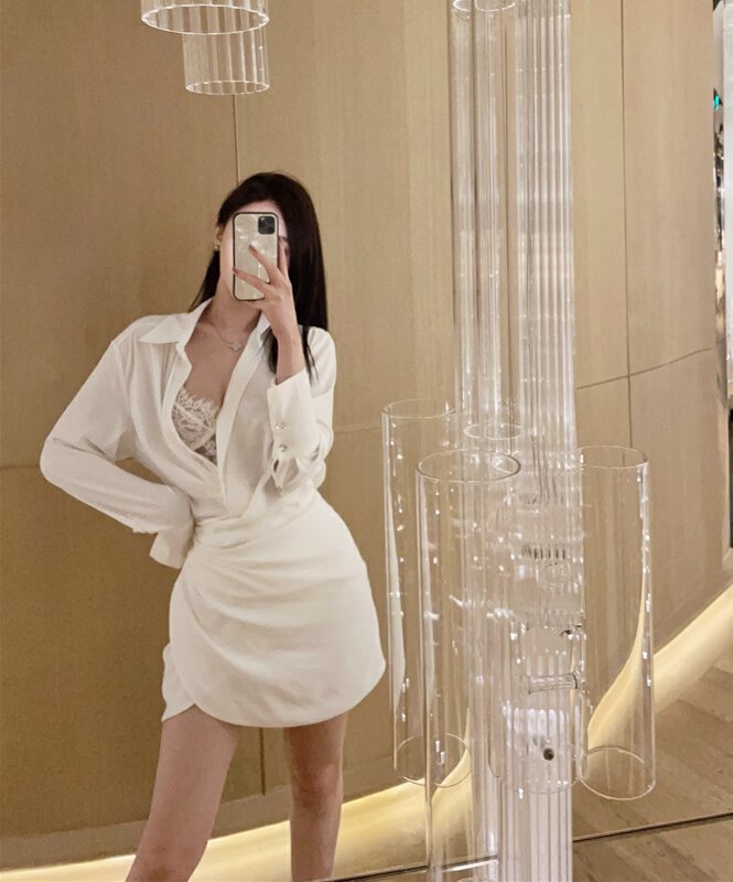 Autumn is new! [LINNA] Light and familiar style, waist and slim dress (without belt) 124766# JJ