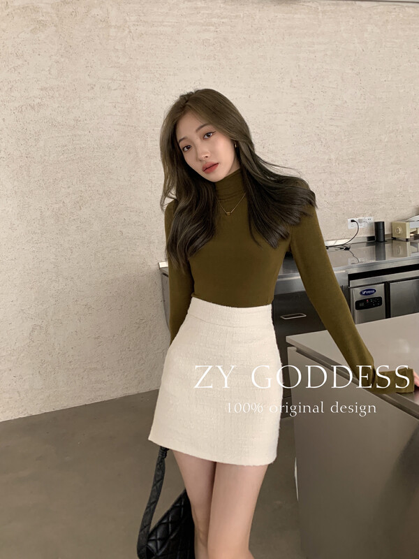 [ZY] wool heating clear cotton high-neck elastic thin all-match bottoming top knitted sweater (highly recommended hot style) 18303