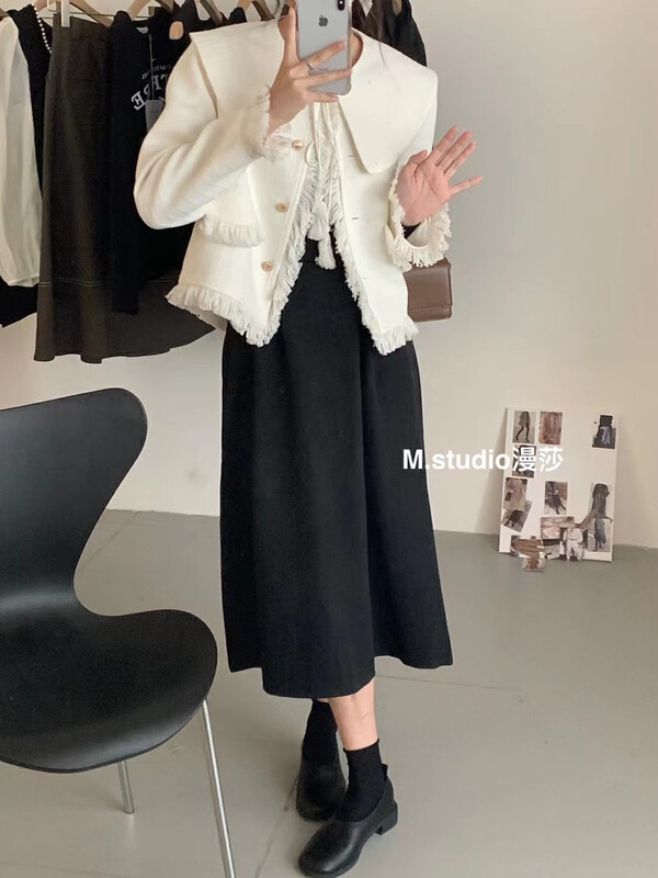 New in autumn! [MSTUDIO Mansha] Korean version of the cost-effective large collar must be short jacket c1088# HBX
