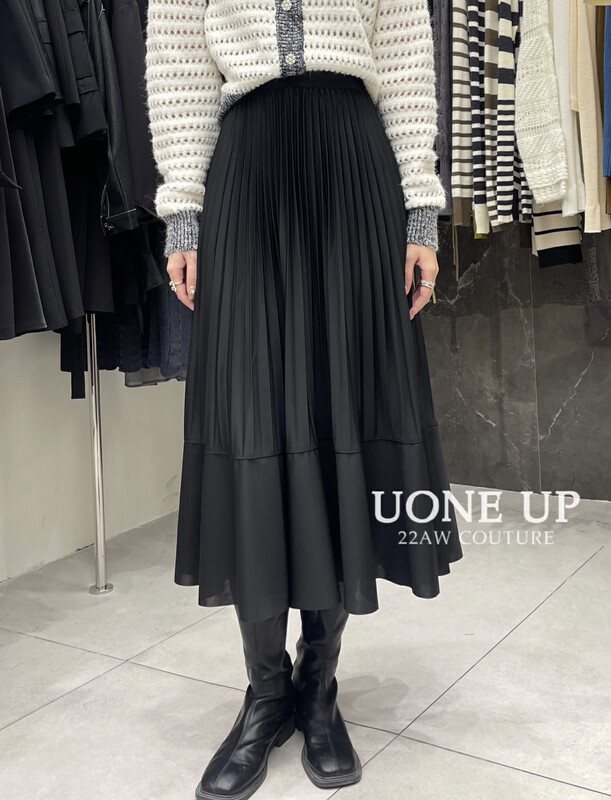 New in autumn! [UONE] High-quality pleated loose skirt 66627# LSL