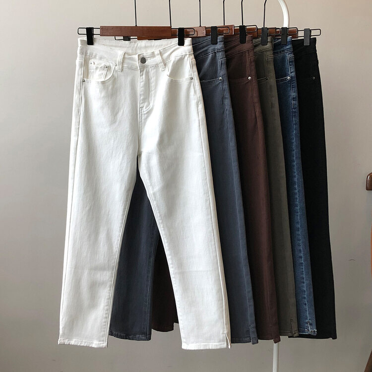 New in autumn!【KAKAJIA】Korean straight-leg casual slimming jeans 2748# OZQ