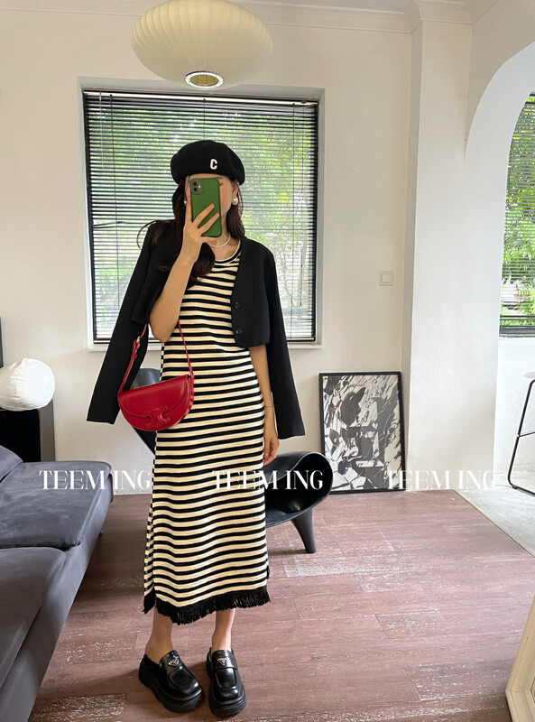 Autumn is new! [TEEM ING] temperament commuter dress + short short jacket suit 22T611# HJY
