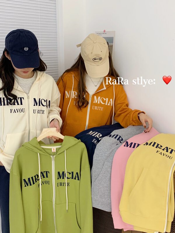 [Factory source certification] New in autumn! [RARA] hooded letter embroidery foreign style sweater 97023# LSL
