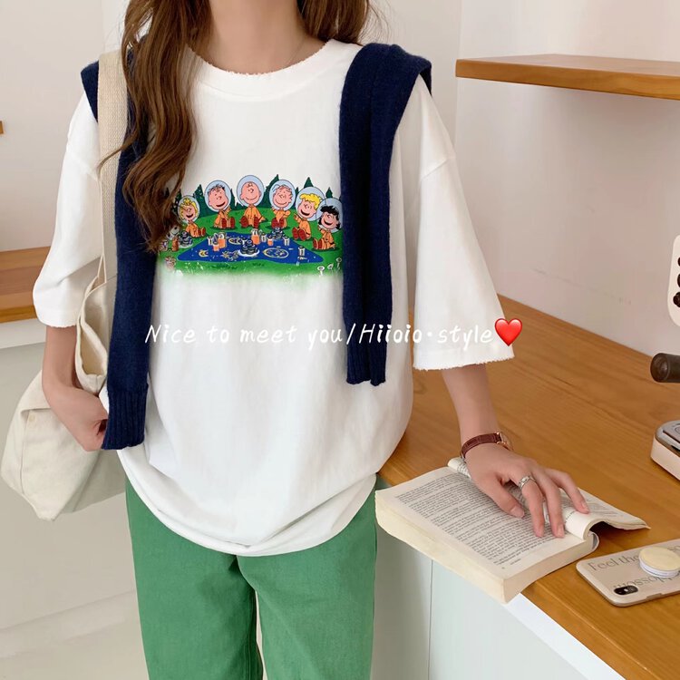 New in autumn! [RARA] Snoopy print fashion short-sleeved T-shirt 30226# LSL