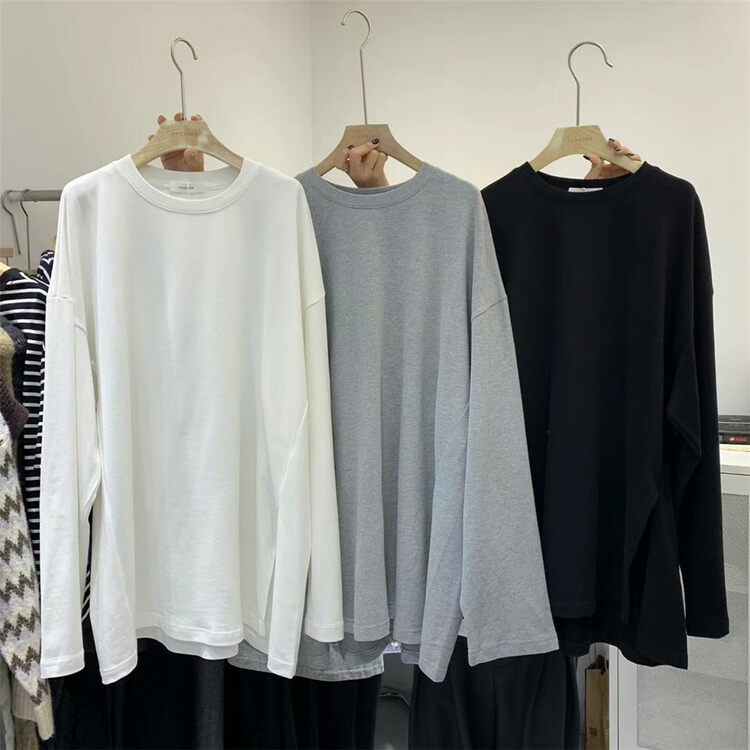 New in autumn! [SANBARA] All-match Korean fashion long-sleeved T-shirt 9030# LSW