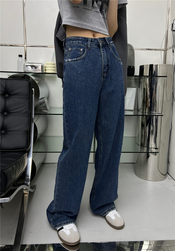 New in autumn!【T-PLATFORM】Korean version of loose casual and slim jeans V8817# CQW
