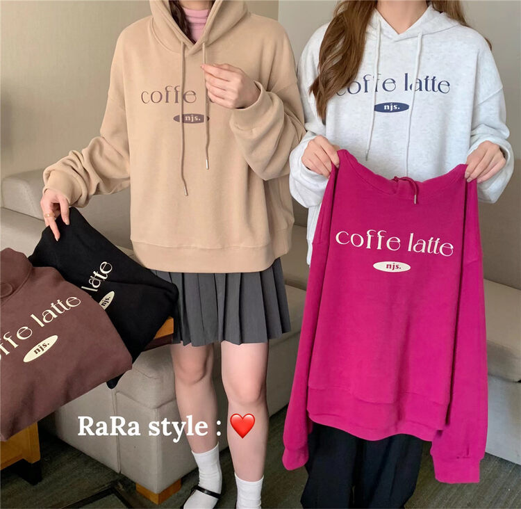 New in autumn! [RARA] hooded loose letter print sweater 79297# LSL