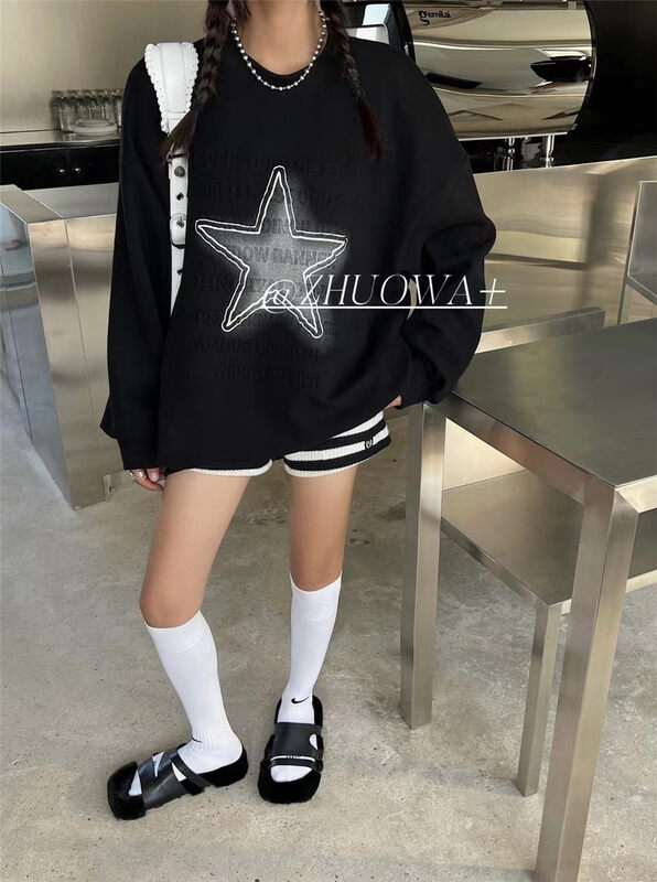 New in winter! [Strictly selected by buyers - Zhuowa] Five-pointed star fashion all-match sweater 5718# CL
