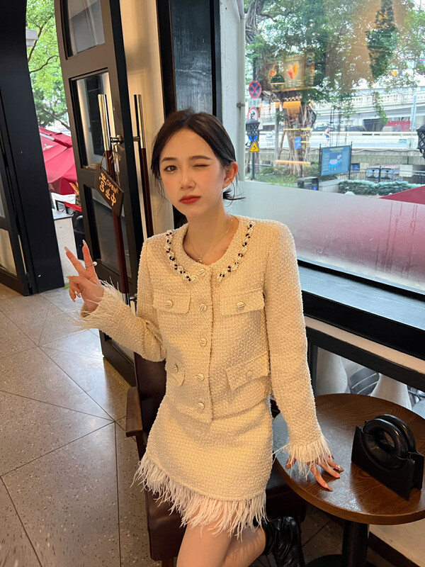 【FEI MAO】French style tassel fashion all-match suit Z-8580