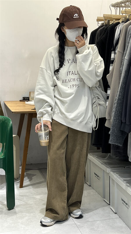 New in autumn! [SANBARA] large letter print sweater 9812# LSW