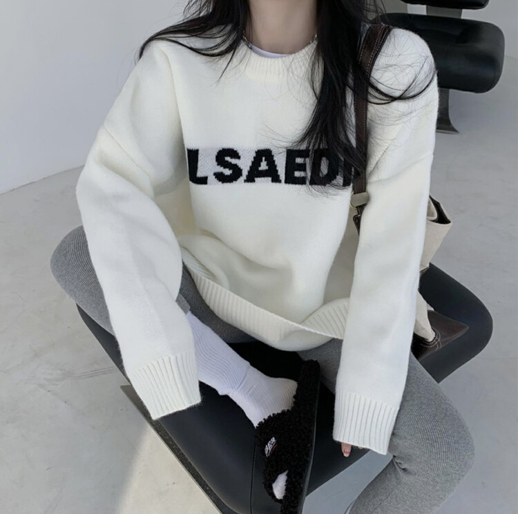 Autumn is new!【F·P】Korean loose style round neck niche lazy style warm sweater Y603FP# HBX