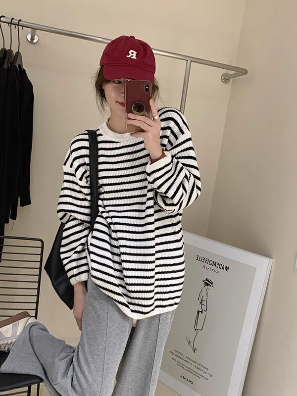 New in autumn!【F·P】Korean style loose and thin sweater M2801# HBX
