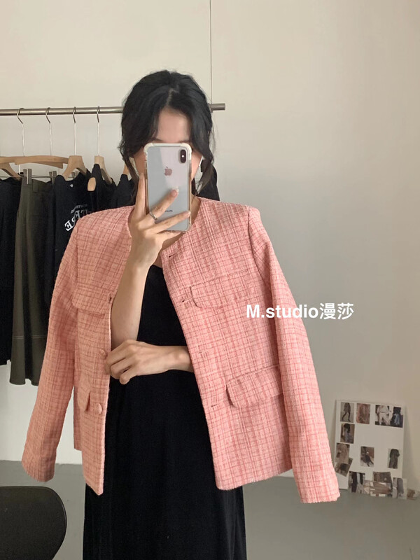 Winter on the new![MSTUDIO Marvel] temperament bag buckle small incense short coat LL305 # HBX