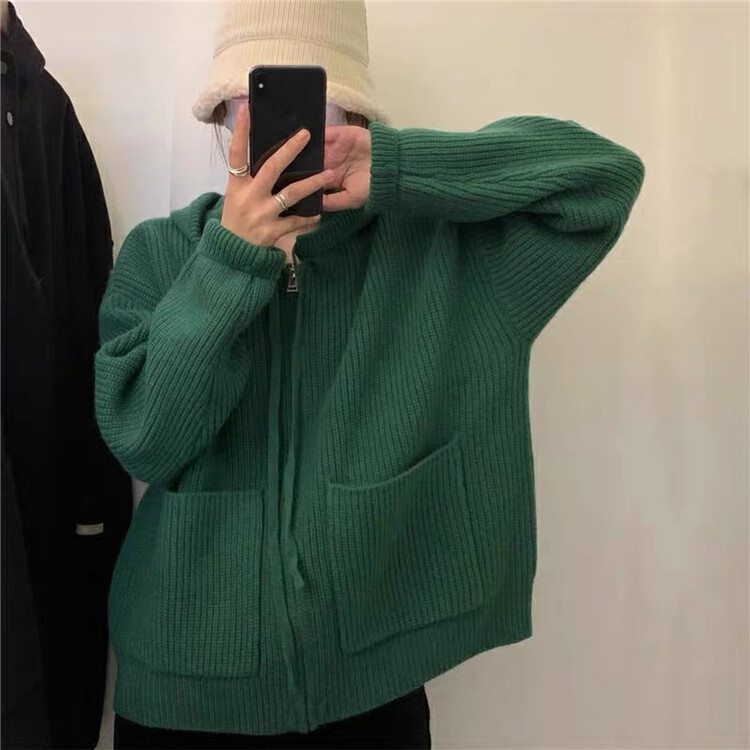Autumn on the new![F · P] Korean niche design shows thin hooded and thick warm sweater QQ018FP # HBX