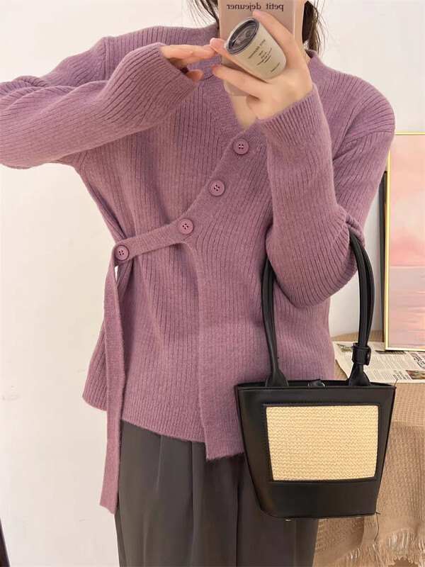 Autumn is new! [F·P] Design sense of niche slimming warm sweater CD007FP# HBX