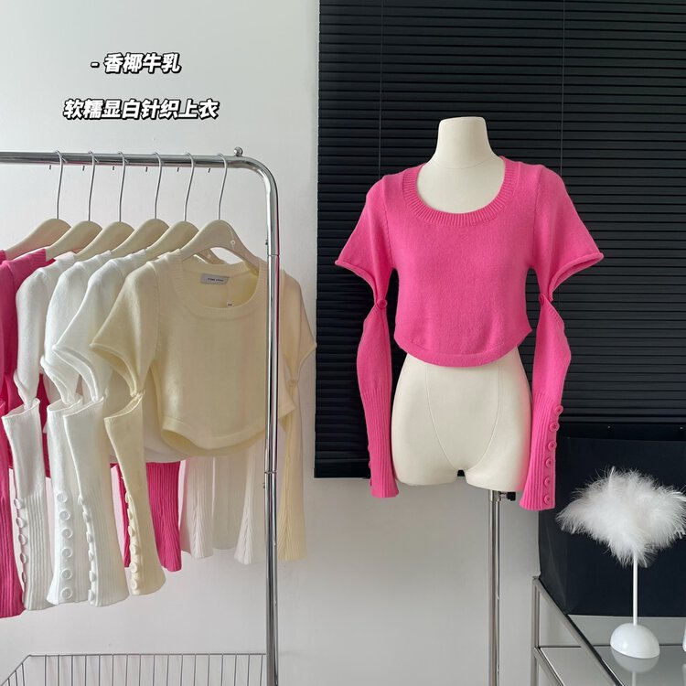 New in autumn! [Yi Xun] slimming and versatile design long-sleeved T-shirt 0301# HYY