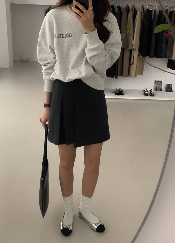 New in autumn! [WANNA] High waist pleated slim skirt 89555# ZXL