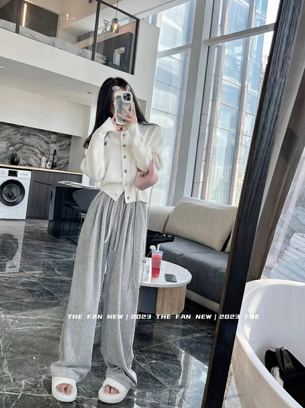 Autumn is new! [THE FAN] High waist and slim all-match casual pants 502838# ZXX