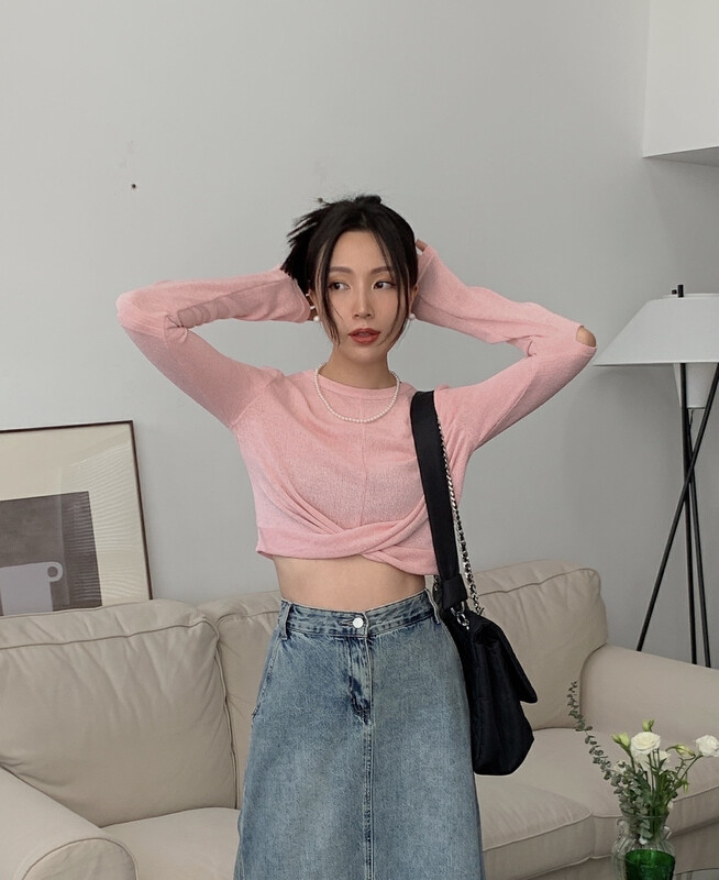 [MRA] Autumn Design Sense of Front and Back Short Shirts L1122