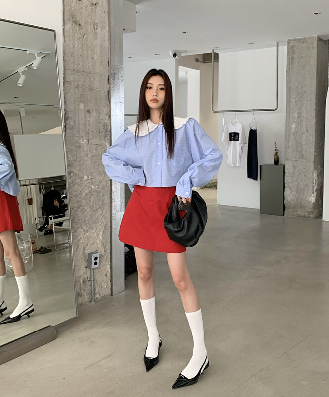 [MRA] New simple all-match colorful short skirt and skirt L1151 in early autumn