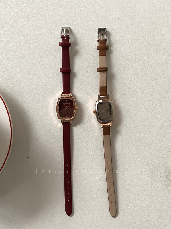 【MOMENT WITH YOU】Advanced retro simple square temperament watch D9166# LSW