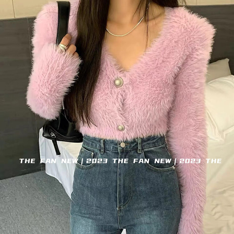 Autumn is new! [THE FAN] V-neck fashion loose shirt 50058# ZXX