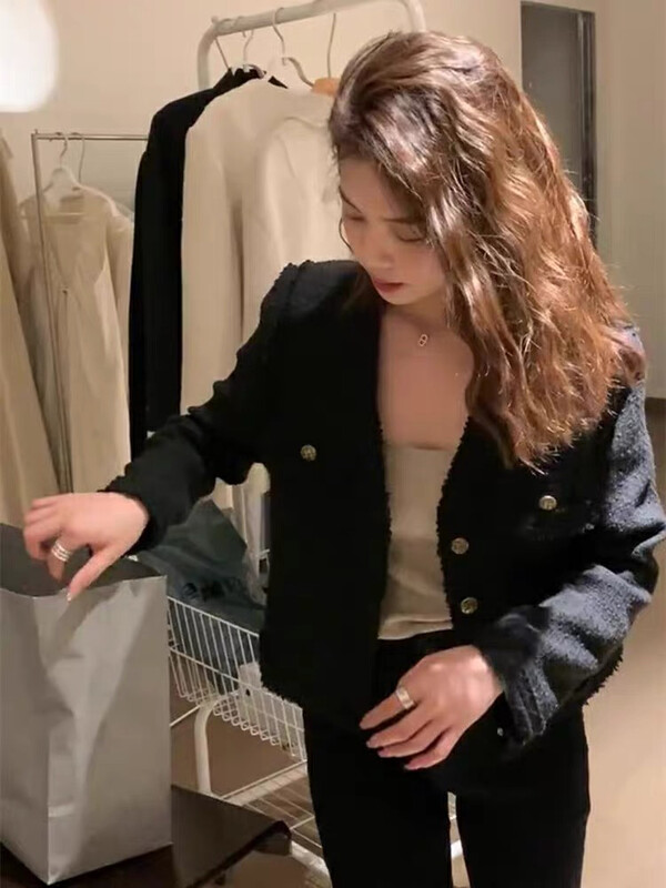 Autumn on the new![Huaxi] Korean black small fragrant wind suit 9796 # PCZ